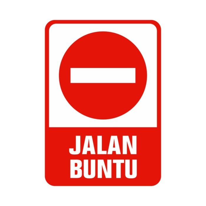 

Rambu jalan buntu Plat ACP tebal 3mm - 30x40 cm