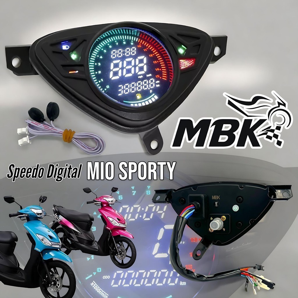 Speedometer Digital LED YAMAHA MIO SPORTY Model Bulat Speedometer Mio Sporty Digital
