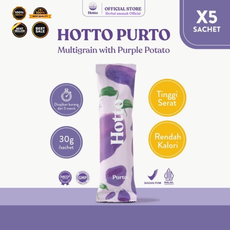 

Hotto Purto Oat 5 Sachet BPOM - Sereal Sehat dan Bergizi