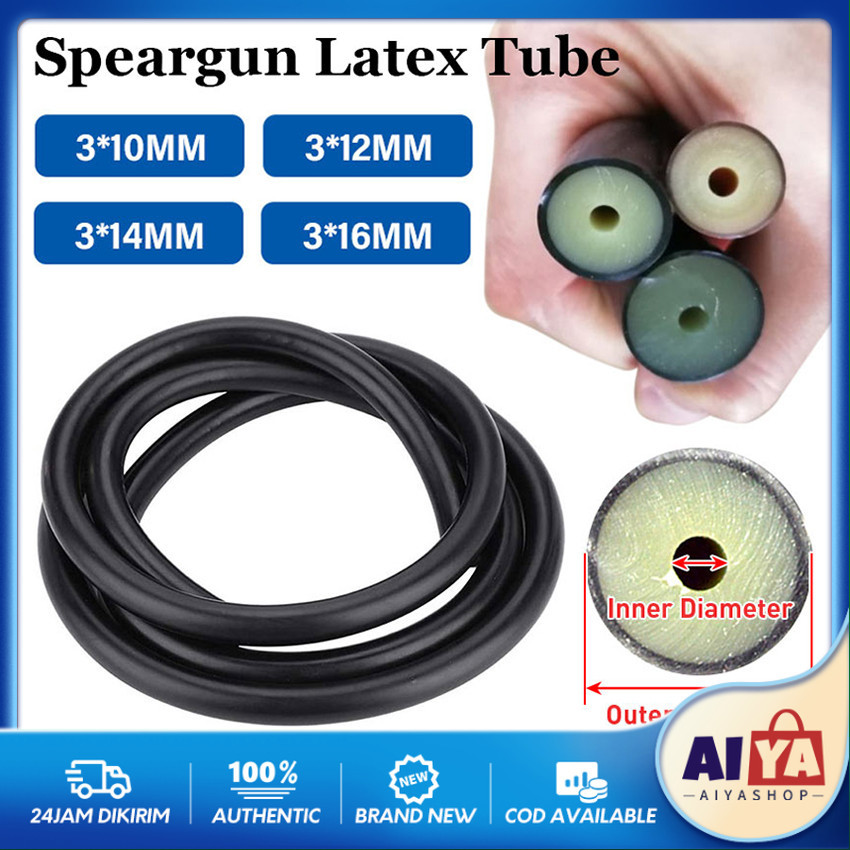 1m Karet Latex Panah Tembak Ikan Rubber Band Speargun Spearfishing Primeline 10mm/12mm/14mm/16mm Hit