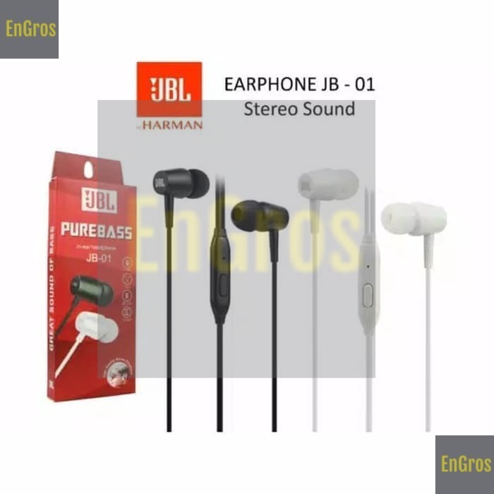 Terbaru Jb01 Earphone Handsfree Jb 01 Jb-01 Headset Jb-01 Purebass Universal Headset Mic Hetset