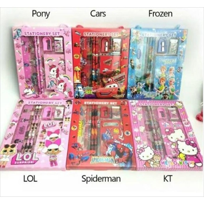 

Paket alat tulis 6in1 NOTES/Alat tulis set karakter/Stationery set -Pokershop