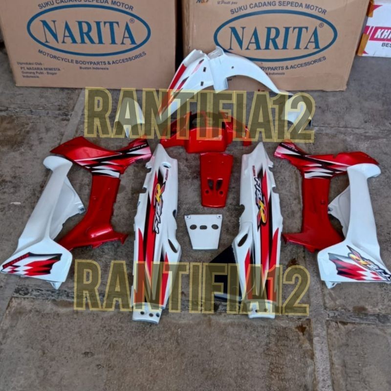 cover bodi fizr full set bodi motor Yamaha fizr Fizr milenium merah putih
