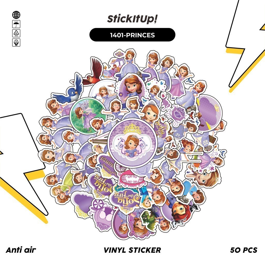 

COD✨ 100 Pcs Stiker PRINCESS Lucu Anti Air Untuk Dekorasi Notebook Sepeda Skateboard Handphone DIY
