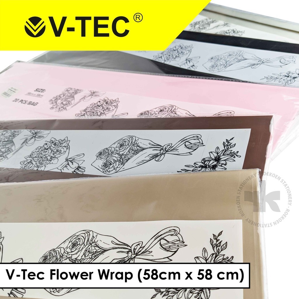 

V-Tec Flower Wrap P.WM-044-B - 06 Gold (58cm x 58cm)