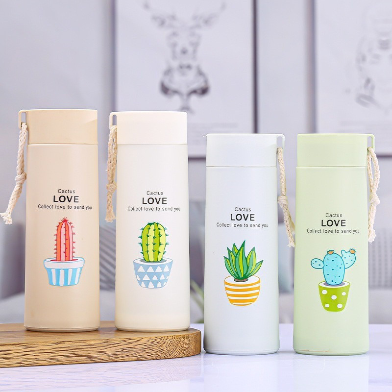 BOTOL MINUM KAKTUS / bottle Minum Kaktus I My Bottle Kaca Tumbler I Termos Minum Model Kaktus Unik I