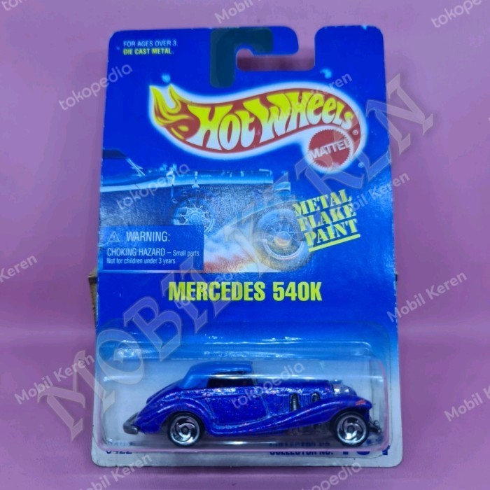EL99 Diecast Hot Wheels Collector Metal Flake Paint Mercedes 540K Blue