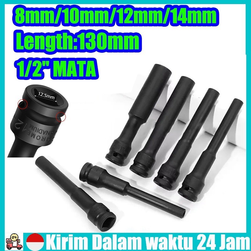 【Stok Tersedia】Termurah di Shopee Mata Kunci Shock Impact Cover Kunci Shock Panjang 8/10/12/14mm 1/2