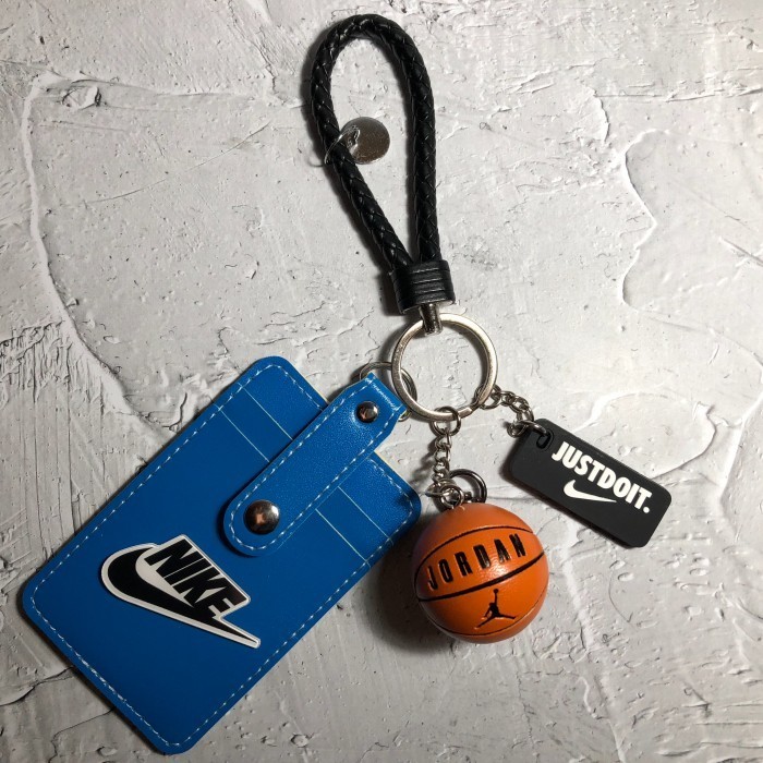 

ID card holder Nike/gantungan kartu bola Air Jordan/ lanyard/name tag - AJ BIRU