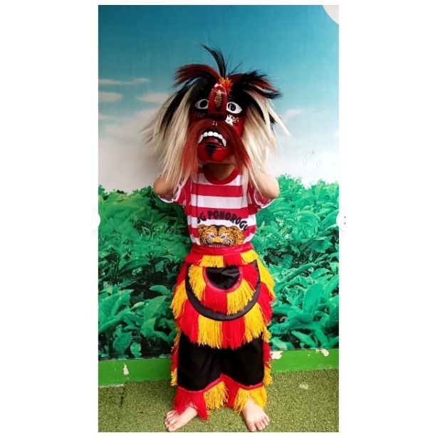 Paket baju barongan anak laki laki 
 komplit pakaian reog dan topeng bujang ganong ganongan kuda lum