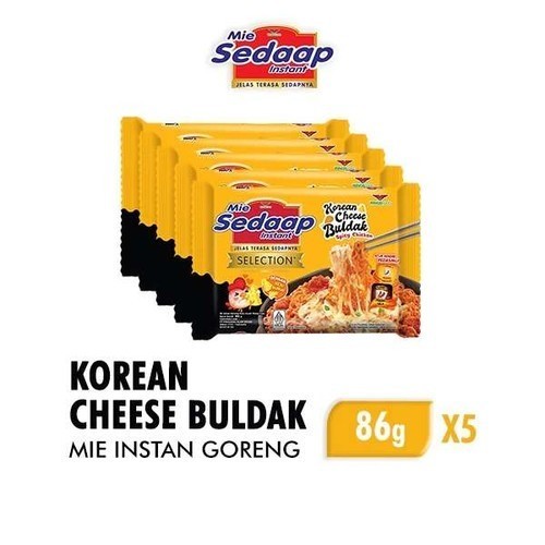 

Mie sedaap Korean cheese buldak per 5 pcs