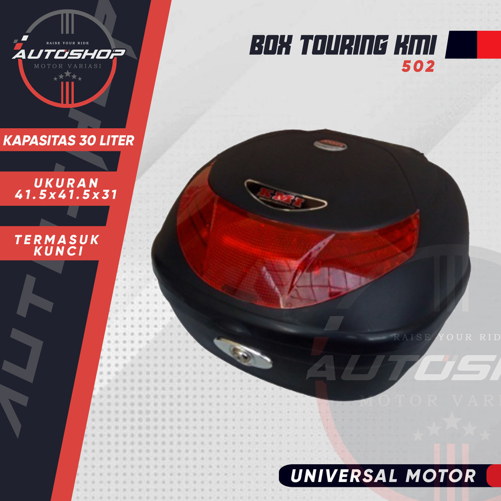 Box KMI Touring 30 LITER Box Bagasi Barang Motor 502 Universal Motor