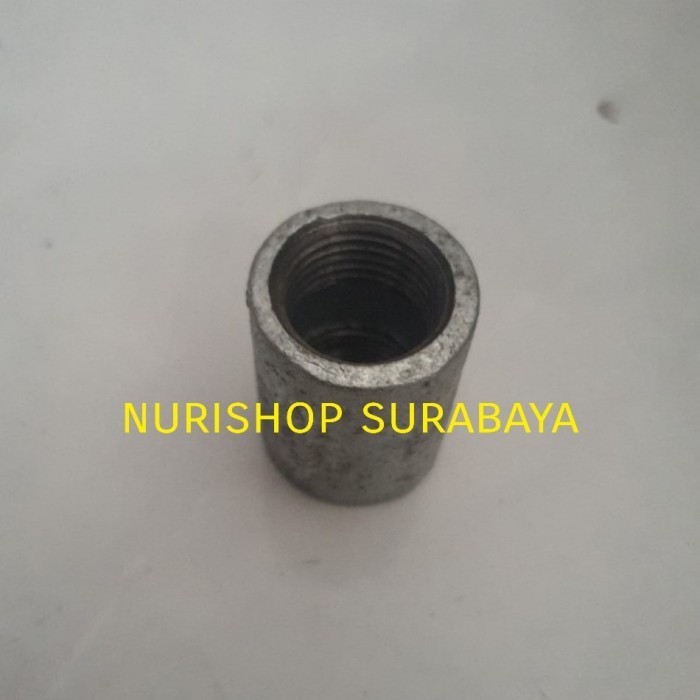 SOK BESI 1" inch / SOCKET SHOCK SOCK SAMBUNGAN LURUS GALVANIS 1 inch