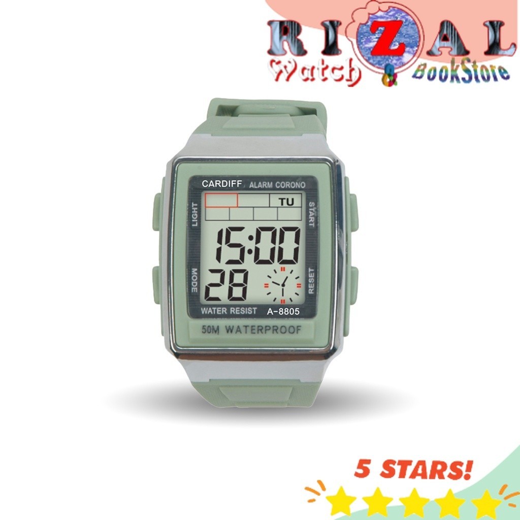 TERLARIS CARDIFF LCD C 8805 Jam Tangan Sport Water Resist