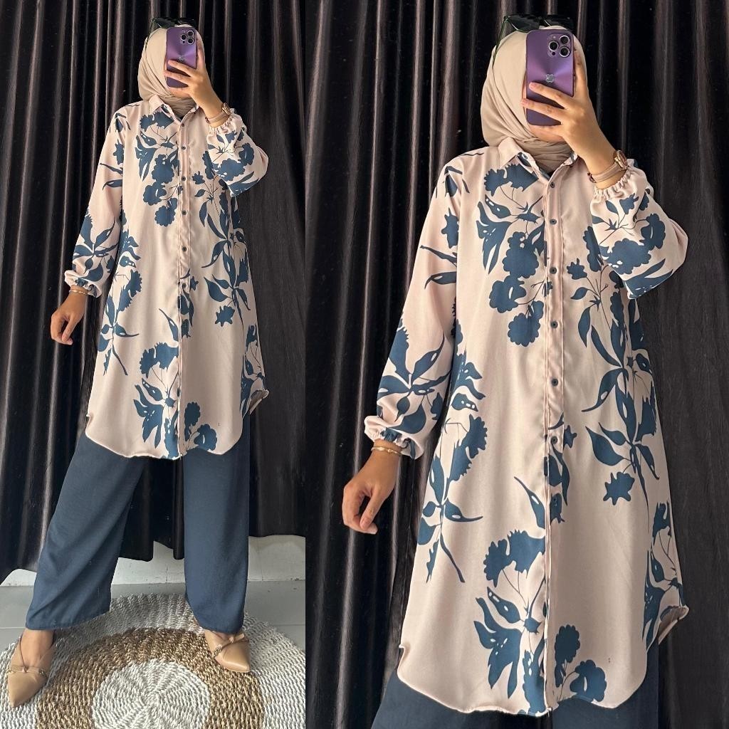 Ortwo - ZRD DEANA TUNIK SET / MUNNA MONIKA TUNIK / OUTFIT CASUAL WANITA HIJAB TERBARU / FASHION WANI