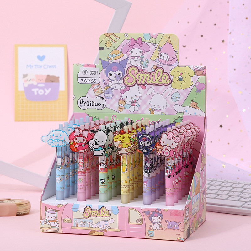 

( OTH1005 ) Alat tulis pensil mekanik karakter - sanrio kuromi cinnamoroll melody hello kitty pochacco pompompurin- yellow kuning green hijau pink merah muda blue biru purple ungu kids