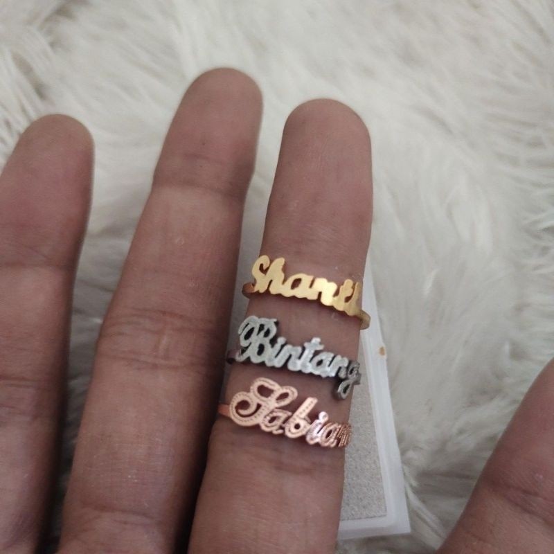 promo cincin nama mewah custom nama sendiri