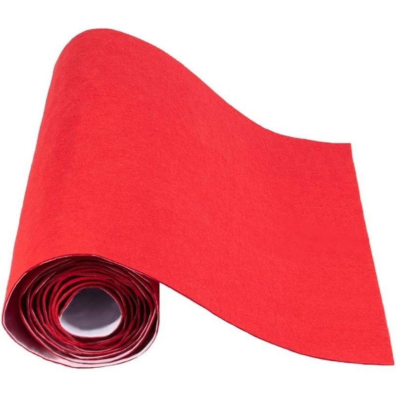 

15.7" x 78.7" Red Self-Adhesive Felt Fabric Sheet Sticky Jewelry Drawer Box Liner for Birthday Art and Craft Making