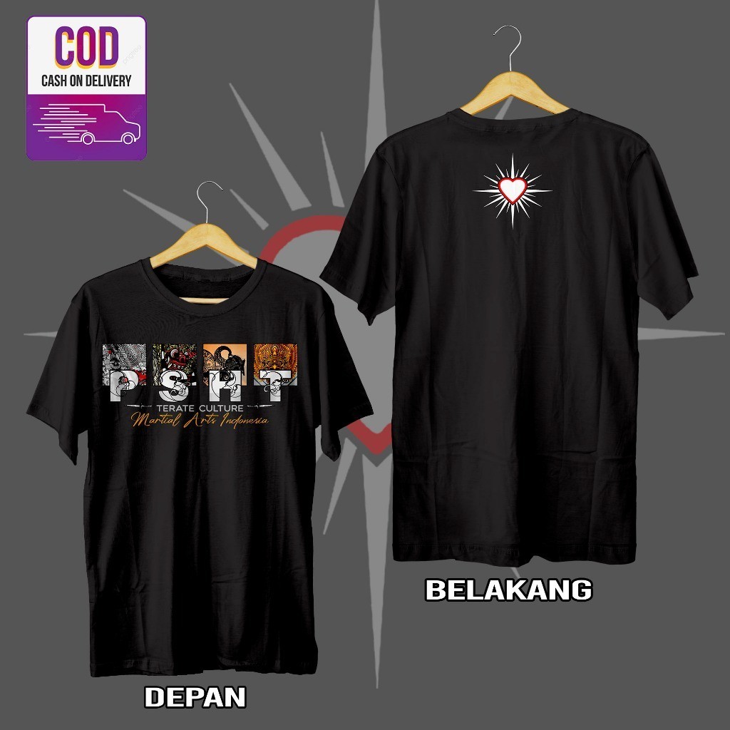 Lokalo KAOS SH TERATE COTTON COMBED 24S (TEBAL & ADEM) - BISA COD BAYAR DITEMPAT - KAOS PSHT TERBARU