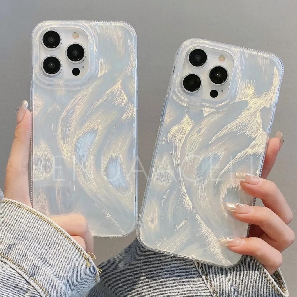 CASE SILVER FEATHER HOLOGRAM FOR VIVO Y04 Y04S Y29 Y29S Y19S Y19S PRO Y19S GT Y38 Y28 Y27 Y27S Y200 