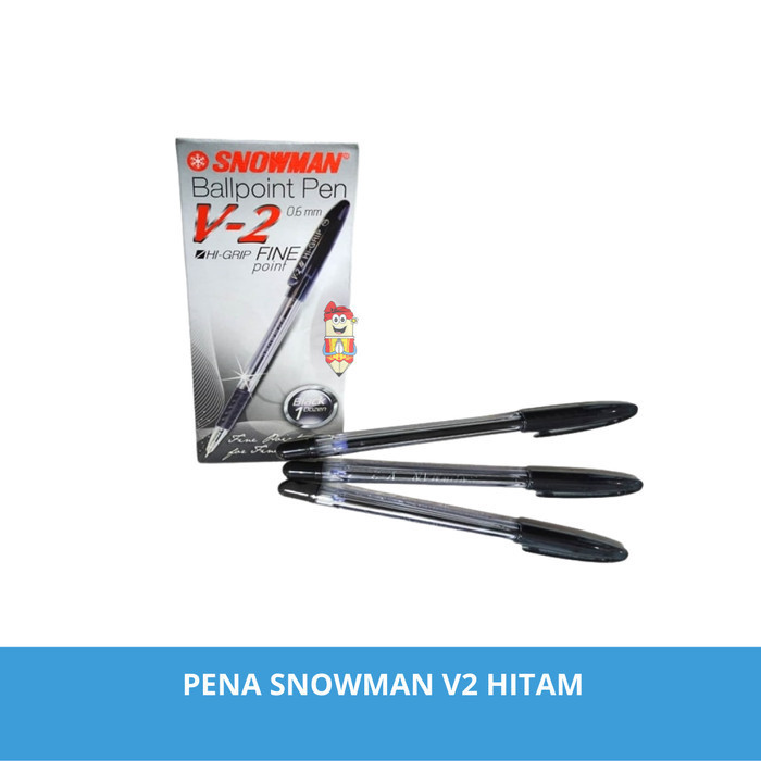 

1 Lusin Pena Snowman V2 Hitam