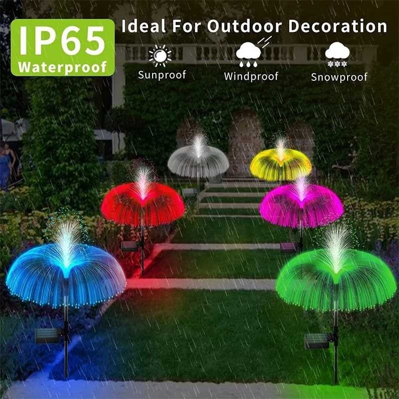 SNEWVIE Lampu Taman Hias Tancap Solar Jellyfish Lamp IP65 7 Color - SN7 | Lamp Kebun Outdoor Anti Ai