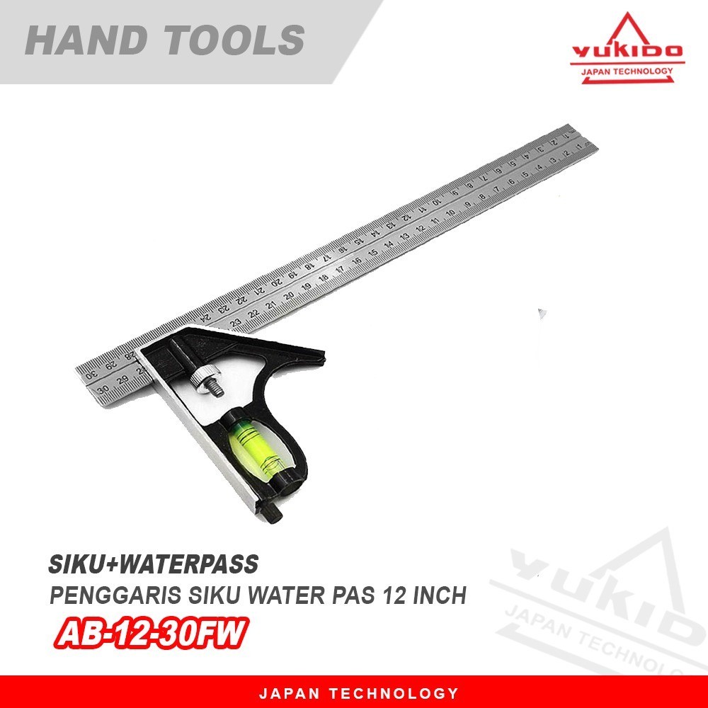 

HARGA GROSIR yukido Penggaris Siku Perkakas Tukang Multifungsi 0-300 mm Alat Ukur Waterpass Kombinasi Square Ruler Sudut set pertukangan