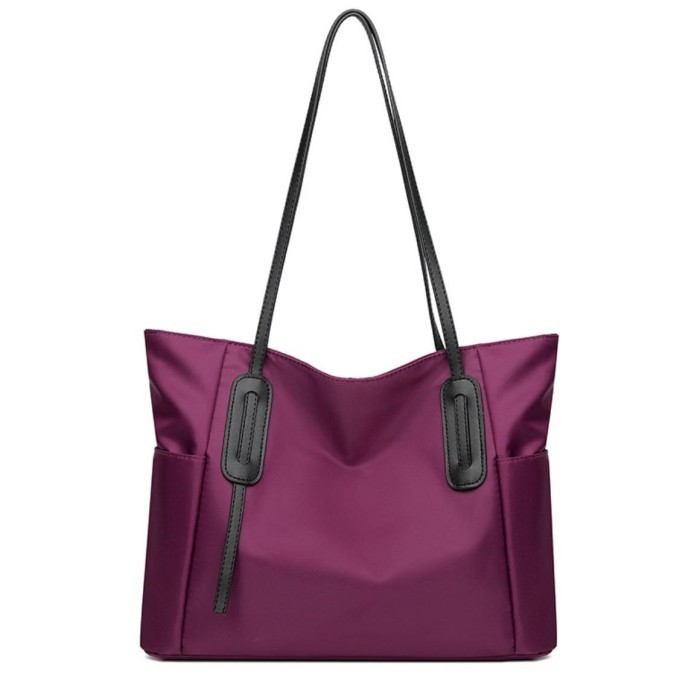 PROMO Tote Bag Nilon Colorfull Waterproof Premium Import - Burgundy TERMURAH