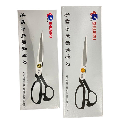 

Gunting Potong Bahan Kain Shuaipu bahan baja hitam ukuran 8"9"10 Original