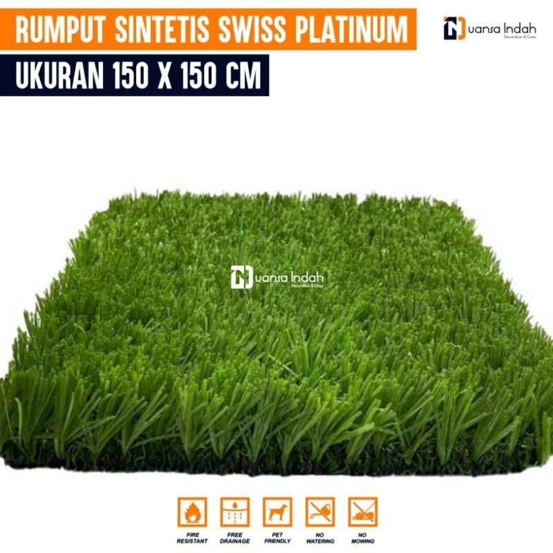 RUMPUT SINTETIS SWISS PLATINUM UKURAN 150x150 CM