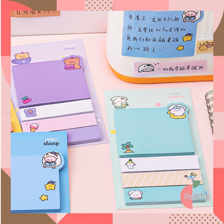 

PEACHs - S6248 Pembatas Buku Motif Lucu / Sticky Notes 4 Line