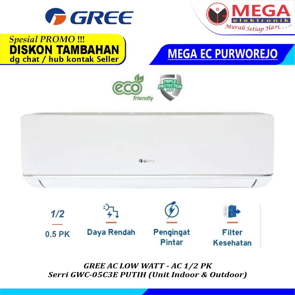 AC  LOW WATT GREE 1/2 PK GWC-05C3ES