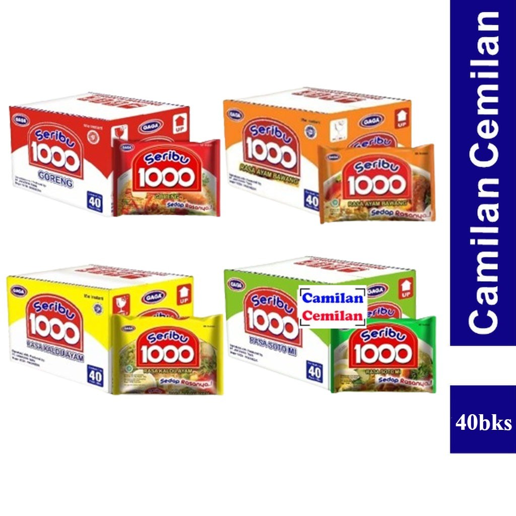 

Gaga Mie 1000 Goreng, Soto, Kaldu Ayam Karton isi 40 bks x 50 gr