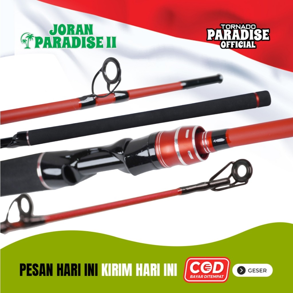 JA33RF Tornado Paradise Joran Pancing Fiber Solid Paradise 2 II | Handle Full EVA | Garansi 1 Tahun