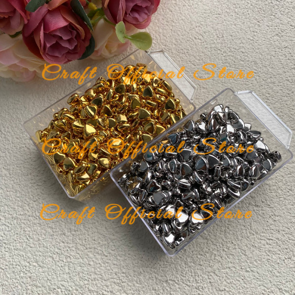 Mote Love Hati Metalik Manik Mote Love Premium Isi 10 Gram