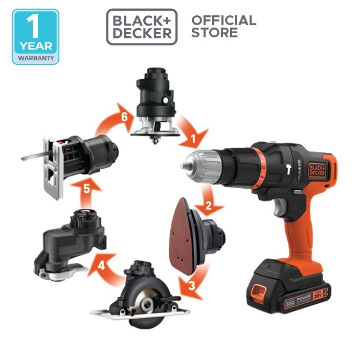 Black+Decker Multi Evo 6 Heads Kit (EVO185K6-B1) - EVO185K6 Only