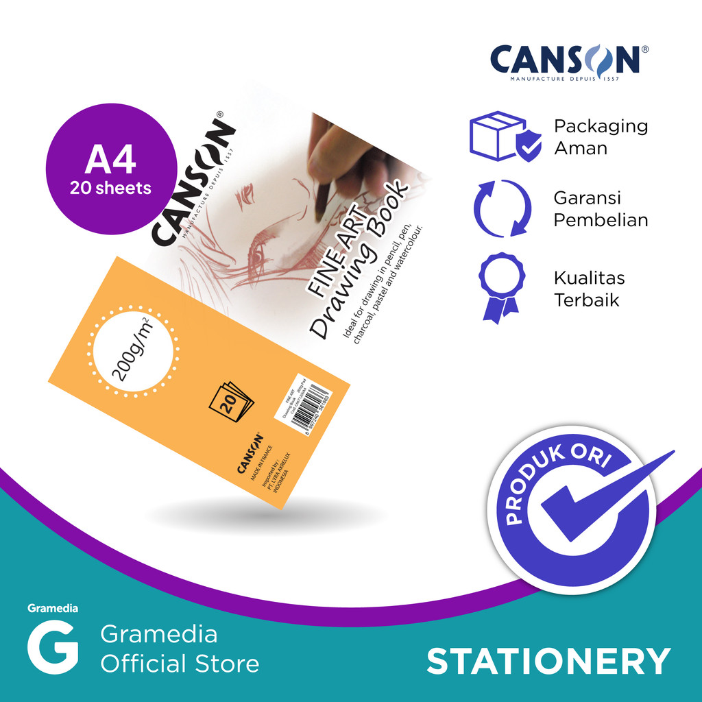 

Canson Fine Face A4 C 200G 20 Sht