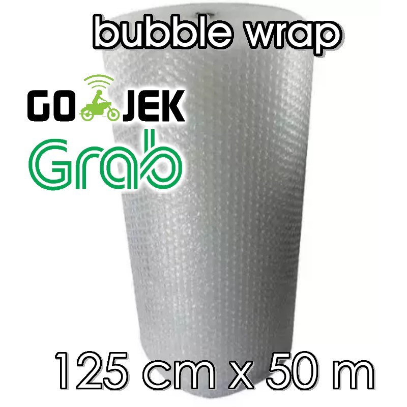 

Bening 125cm x 50m Buble Wrapping Tebal Pack Eceran Murah Putih