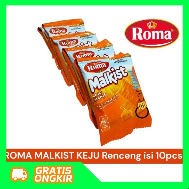 

[GSV] Biskuit ROMA MALKIST KEJU MANIS Renceng isi 10