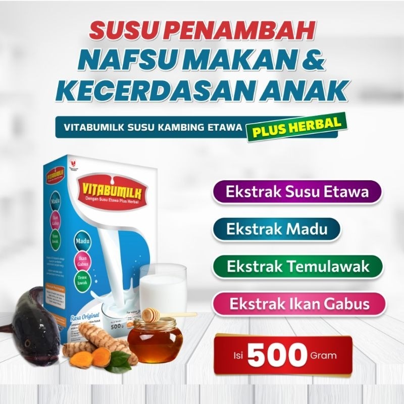 

VITABUMILK ORIGINAL SUSU KAMBING ETAWA PLUS HERBAL 500gr