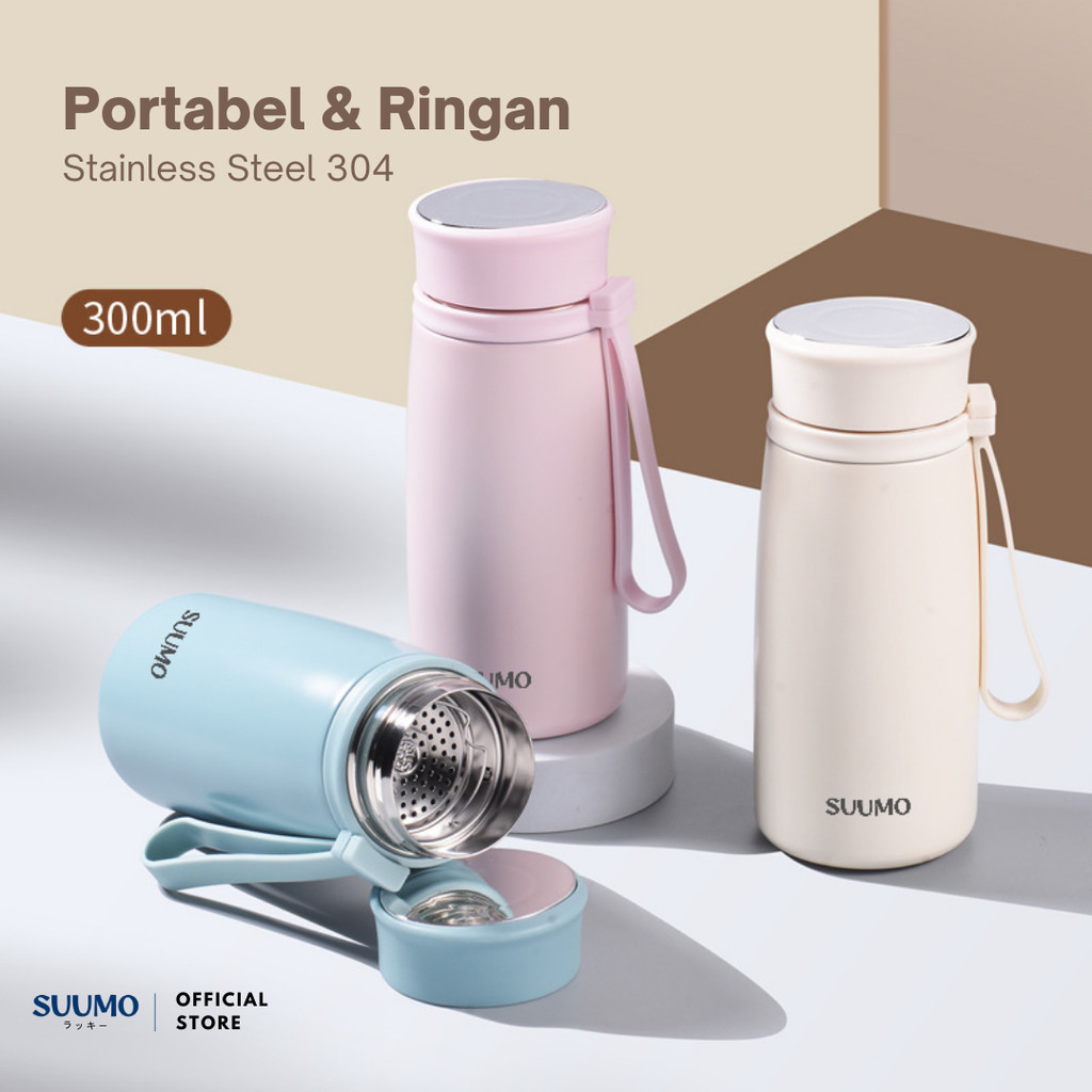 Suumo Tumbler Cangkir Termos Mini Portabel 300ml Stainless Steel 304