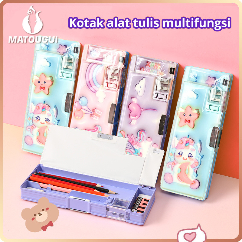 

[Kreativitas Kita] Kotak Pensil Magnet SQUISHY UNICORN / Kotak Pensil SQUISHY Pencil Box Pencil Case