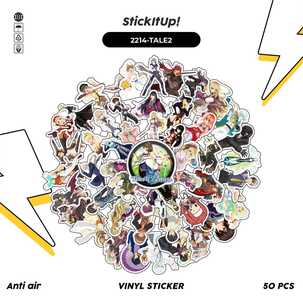 

COD✨ 50 Pcs Stiker Pack GAME SERIES TALES OF SERIES CHARACTER MIX 02 Lucu Aesthetic Vynil Waterproof untuk Freebies Sticker Buku Journal Casing HP Laptop
