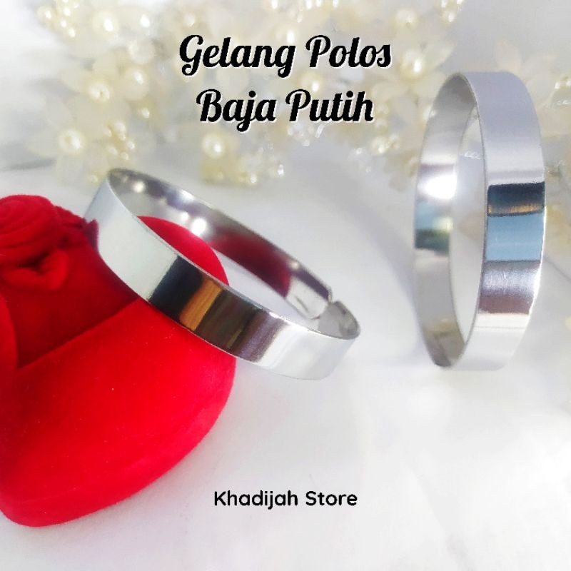 (TERBARU) GELANG POLOS PRIA WANITA MONEL STAINLESS STEEL ASLI BAJA BUKAN TITANIUM BISA UKIR CUSTOM N