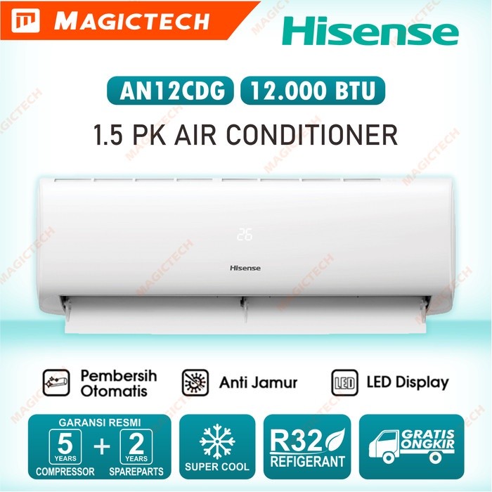 AC HISENSE 1,5 PK (1.5 PK) AN12CDG AC SPLIT R32