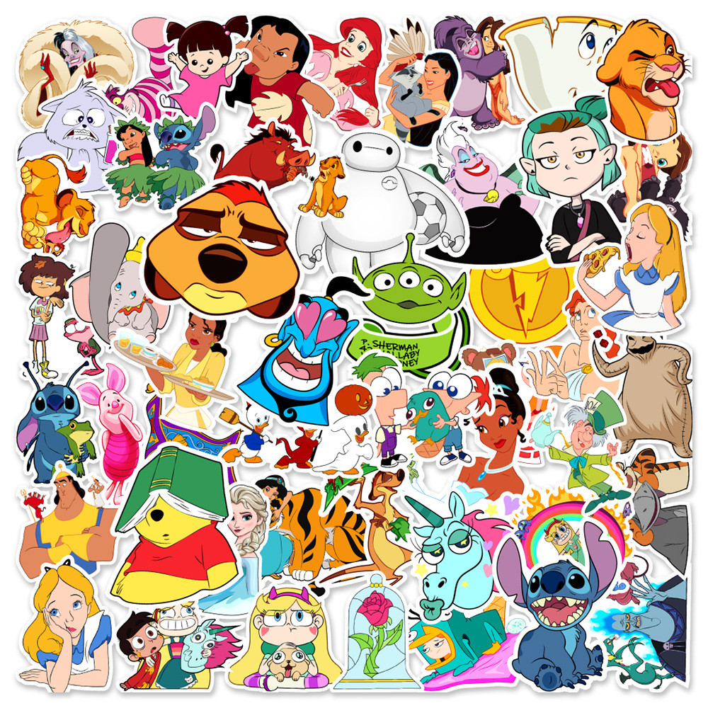 

10/30/50pcs Disney Mix Cartoon Anime Stickers Graffiti Decals Laptop Phone Guitar Luggage Skateboard Waterproof Sticker Kid Toy