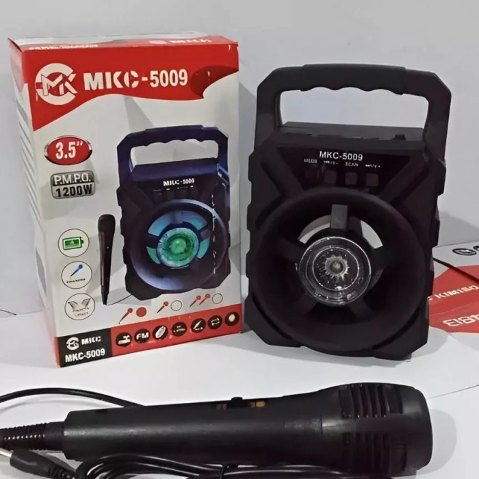 Speaker Bluetooth Portable MKC 5009 gratis Mic Karaoke Speaker MKC5009