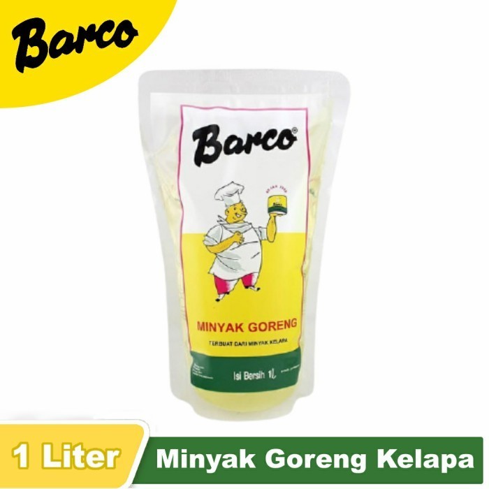 

Barco Minyak goreng kelapa - Coconut cooking oil - Pouch 1 Liter