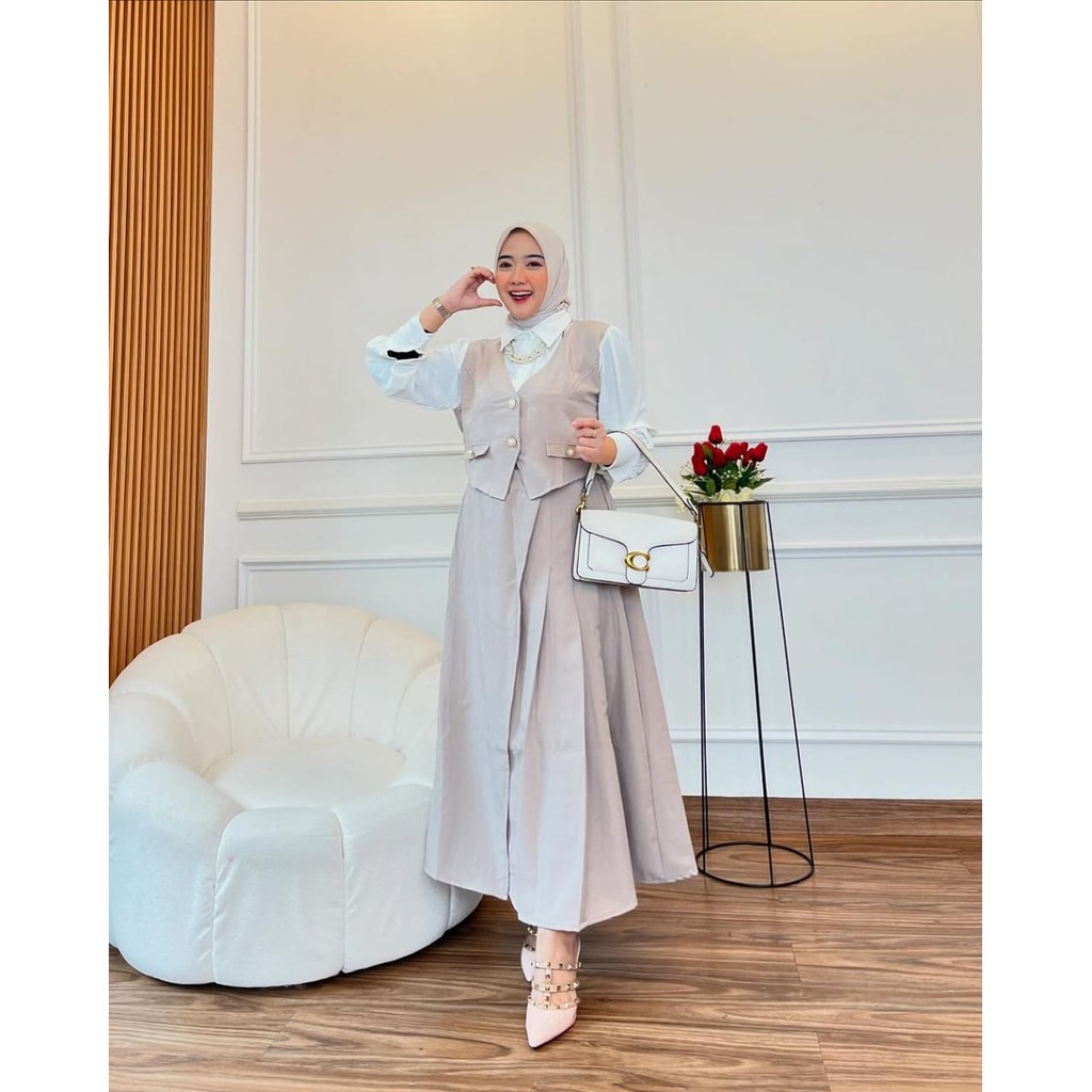 Setelan Wanita Oneset Tunic Terbaru Longset Korean Style Fashion Muslimah Malaysia Stelan Rumahan Pe
