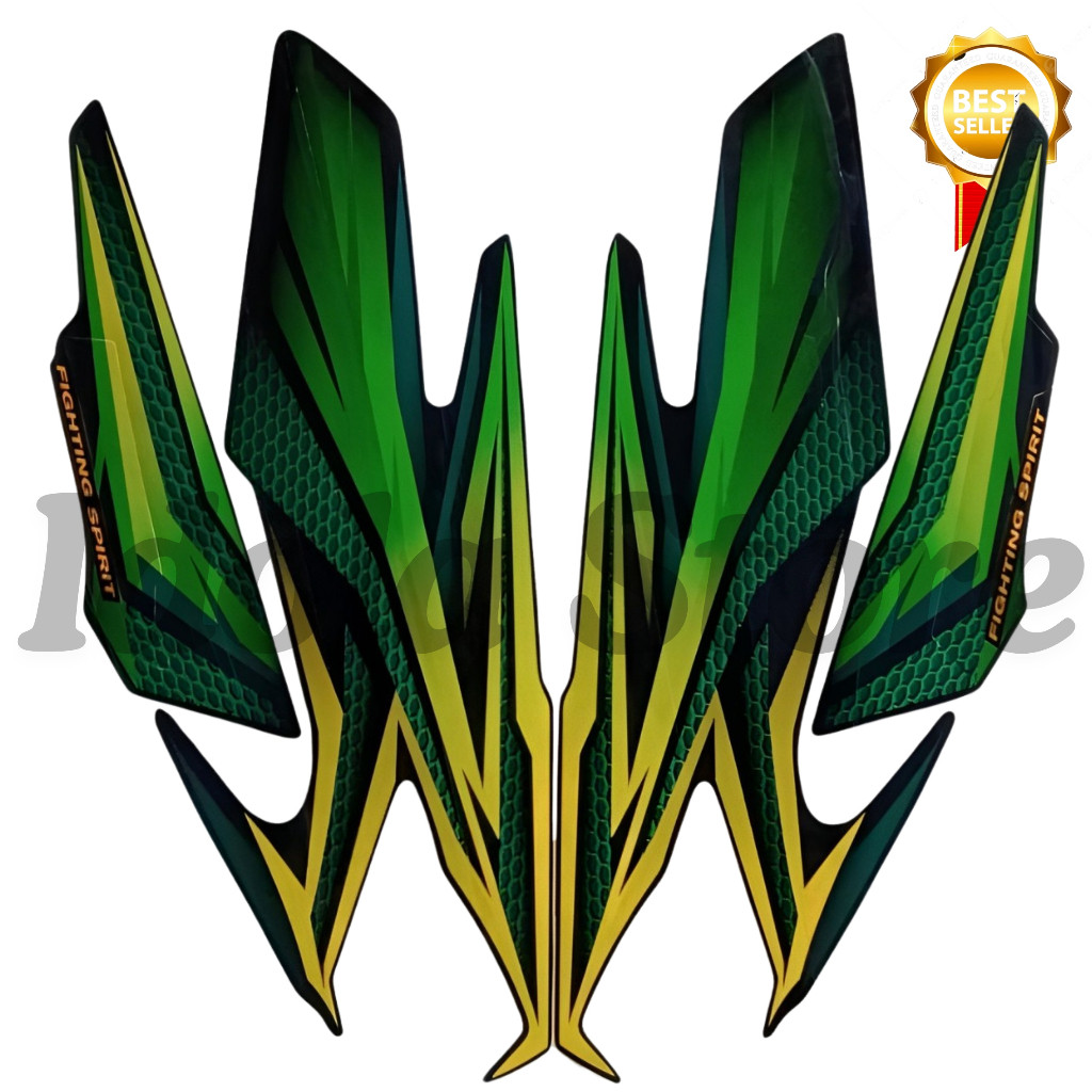 Striping Stiker Yamaha Rx King 2005 Hijau | Lis Les Body Rx king Standar 2005 Hijau